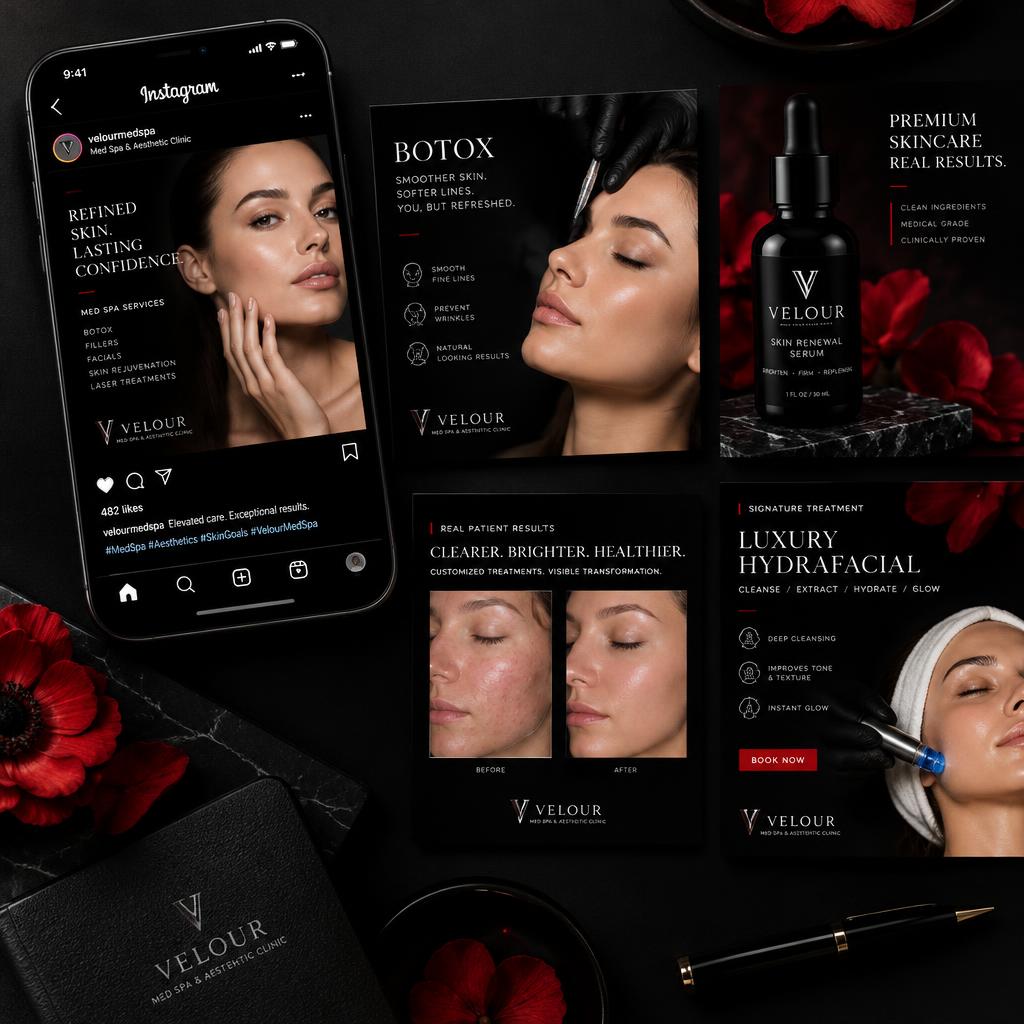 Med Spas & Aesthetic Clinics social media template pack cover