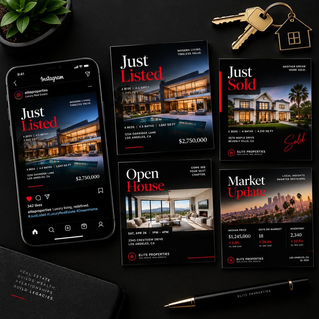 Realtors social media template pack cover